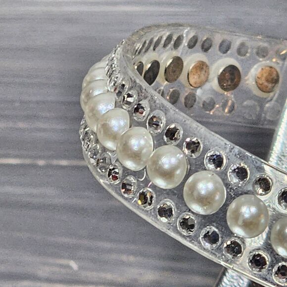 MATEO BY INC Cindy Stiletto Dress Sandles Heeled Mules Clear Pointy Toe 9.5 M - Picture 11 of 15